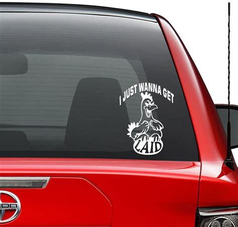 Funny I Wanna Get Laid Sex Vinyl Decal Sticker Car Truck Vehicle Bumper Window Wall Decor Helmet