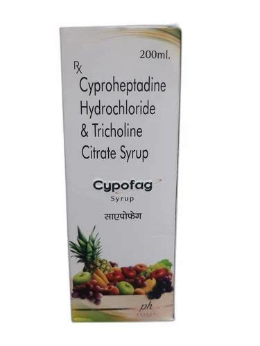 Cyproheptadine Hydrochloride Tricholine Citrate Syrup 200 Ml At Best