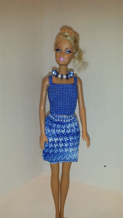 Crochet Barbie Dress Fashion Doll Crocheted Clothing Etsy Canada Barbie Dress Fashion