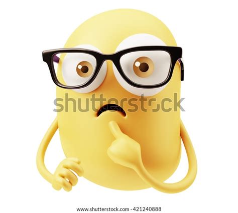 Smart Emoticon Glasses 3d Rendering Stock Illustration 421240888