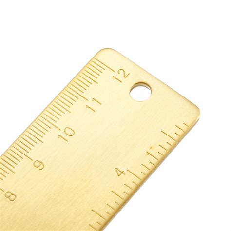 Straight Ruler 120mm 4 Inch Metric Brass Rulers Measurement Tool 1mm