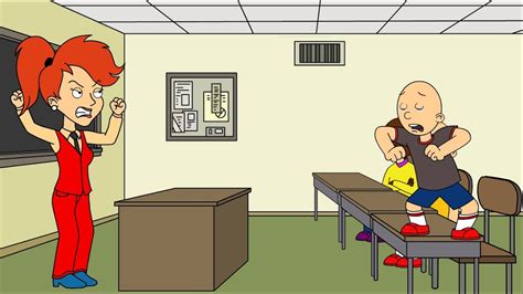 Classic Caillou Poops On Miss Martin And Gets Grounded Youtube
