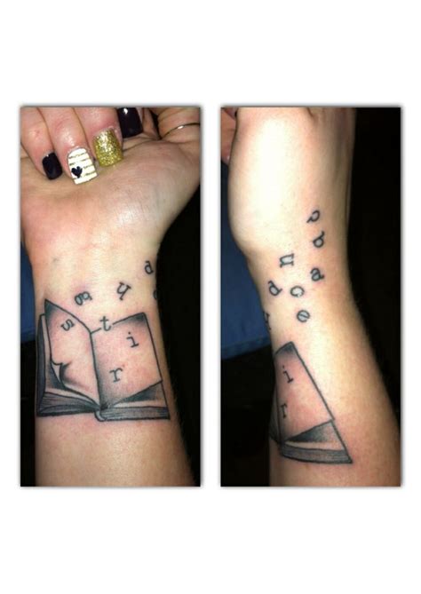 Cute tattoos new tattoos small tattoos single line drawing continuous line drawing piercings open book tattoo open book drawing writer tattoo. Amazing open book tattoo with typewriter font letters ...
