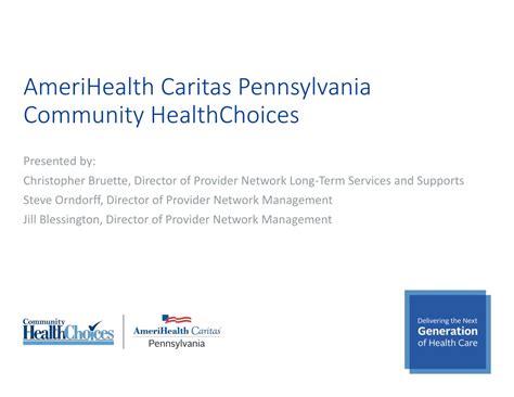 Ppt Amerihealth Caritas Pennsylvania Community Healthchoices Powerpoint Presentation Id 8841307