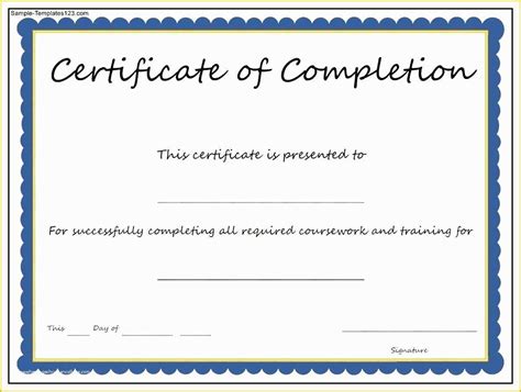 Blank Certificate Of Completion Template Zohre For Certificate Of My XXX Hot Girl
