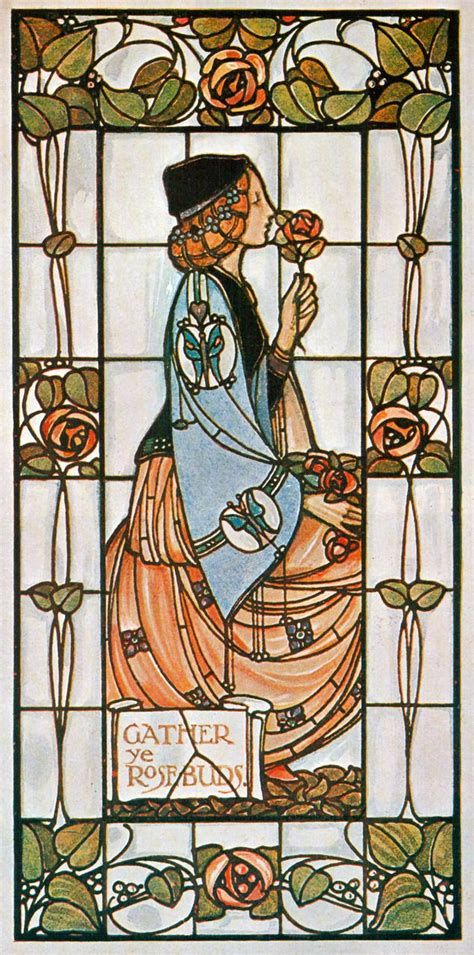 Myaloysius “ Heavymettle “ Art Nouveau Stained Glass Window By Alex Gascoyne 1906 ” ” Motifs