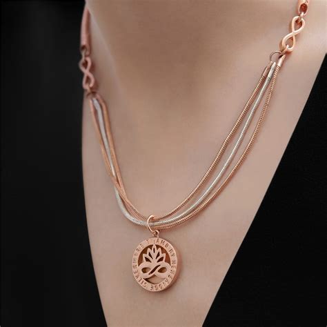 Rose Gold And Silverplate Pendant Rose Gold Plated Pendants Necklaces