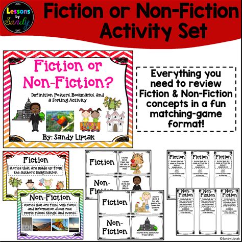 Fiction And Non Fiction Activity Set Lessons By Sandy