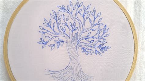 Very Easy And Realistic Hand Embroidery Tree Design Tutorial 3d Hand