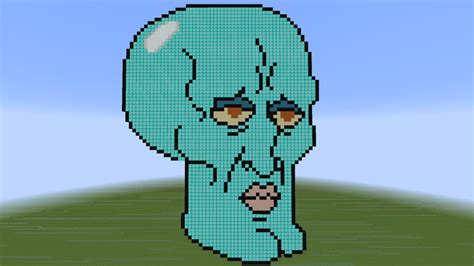 Handsome Squidward Minecraft Pixel Art By Cobaltbrony On Free Nude