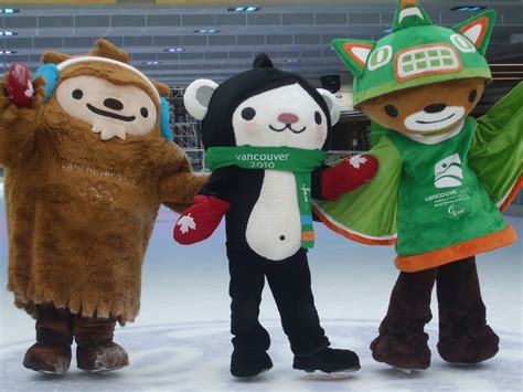 The 2010 Vancouver Olympic Mascots At The Robson Square Ice Rink