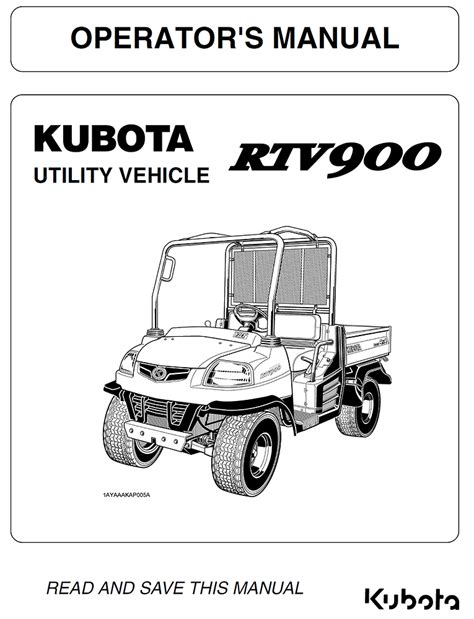Kubota RTV Operators Manual