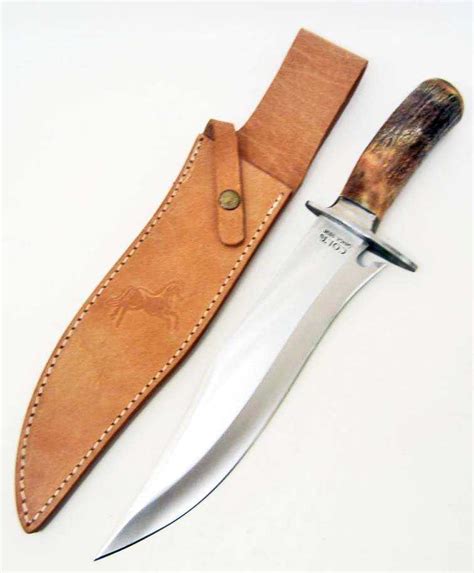 Large Colt Washington Bowie Knife W Stag Handle