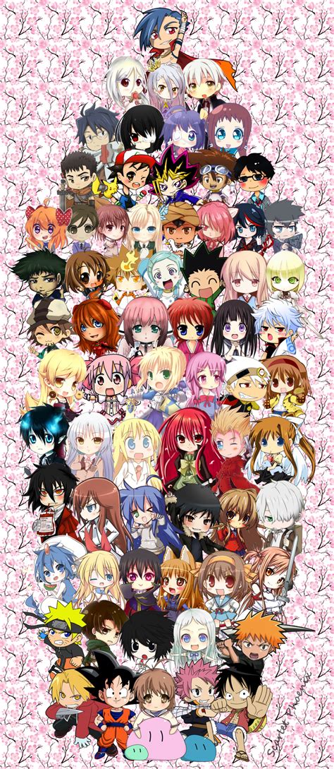 An Anime Chibi Collage I Created Using Images That I Mostly Found From
