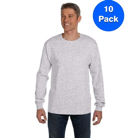 Hanes Mens Tagless Comfortsoft Long Sleeve Pocket T Shirt 5596 10