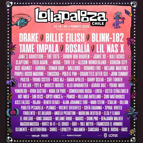 Lineup Lollapalooza Chile 2023 Artistas Que Estarían En El Festial