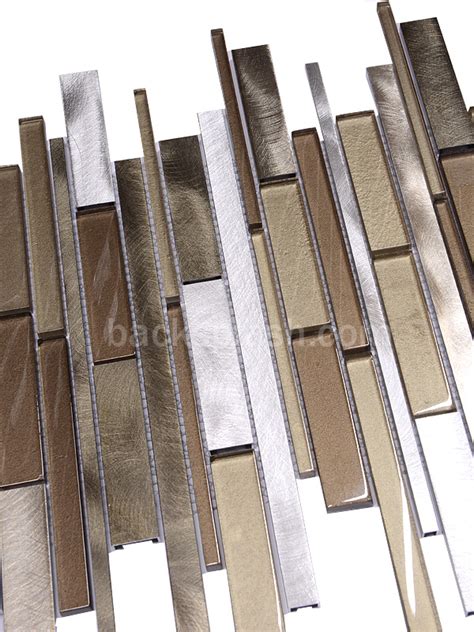 Maybe you would like to learn more about one of these? Brown Metal Glass Mixed Mosaic Kitchen Backsplash Tile