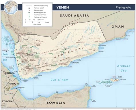 Geographic Map Of Yemen Countryreport