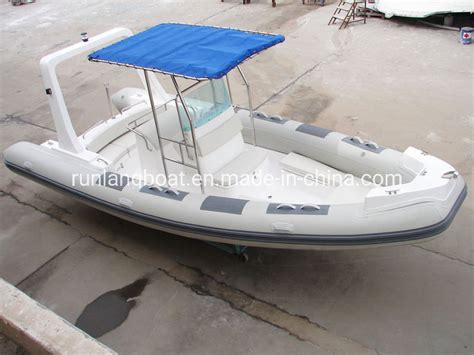 Wave Star M Feet Rigid Inflatable Fishing Boat Fiberglass Hull Rib