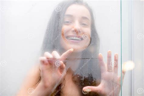 Young Woman Showering Stock Image Image Of Naked Shape 84844245