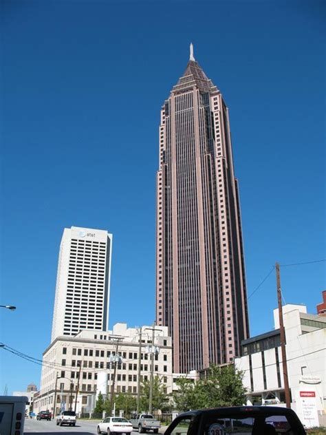 Bank of america plaza is a skyscraper located between midtown atlanta and downtown atlanta. 43. Bank of America Plaza, Atlanta (317 m)