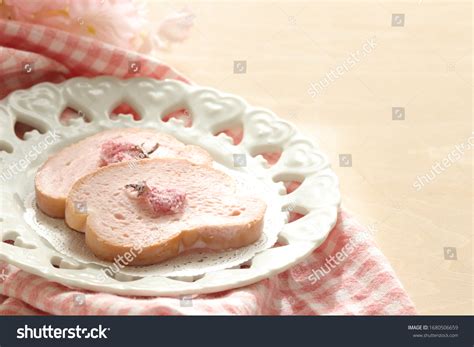 Japanese Edible Cherry Blossom Rusk Gourmet Stock Photo 1680506659