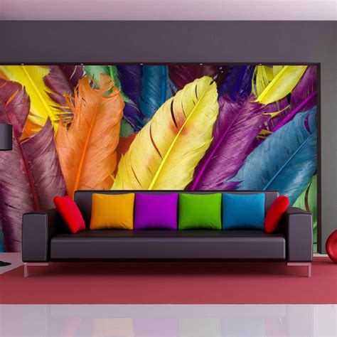 Check spelling or type a new query. Colorful Feather Wall Mural 3d Photo Wallpaper Fashion ...
