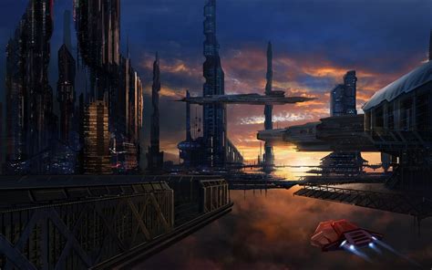 Sci Fi Futuristic City Cities Art Artwork Wallpapers Hd Desktop And Mobile Backgrounds