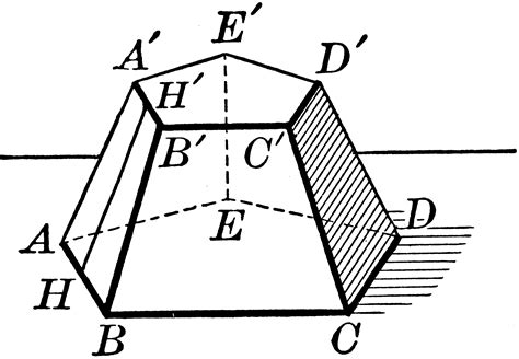Frustum Of A Regular Pyramid With Pentagonal Base Clipart Etc