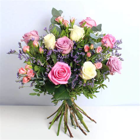 Mixed Pastel Rose Bouquet From £55 — Born To Bloom With Lansdowne Florist
