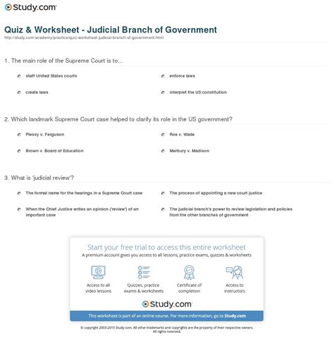 17 judicial branch in a flash with your partner write the correct answer on your board. Judicial Branch Worksheet Answers | db-excel.com