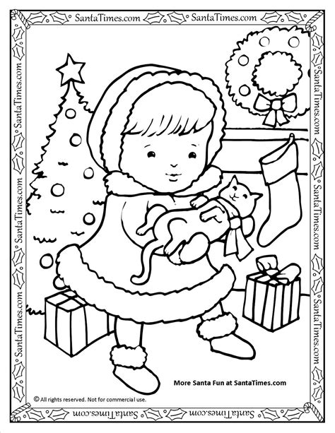 Free download 40 best quality merry christmas printable coloring pages at getdrawings. Merry Christmas Kitty Printable Coloring Page. More fun ...