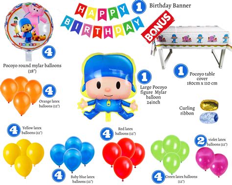 Buy California Trader Pocoyo Balloons Birthday Party Supplies Pocoyo