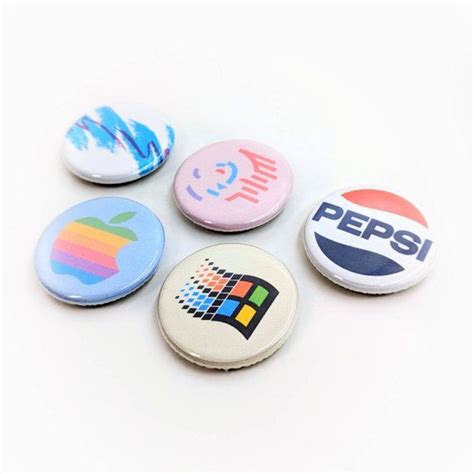 5 Pack 125 Vaporwave Aesthetic 80s 90s Pin Back Buttons Or Magnets