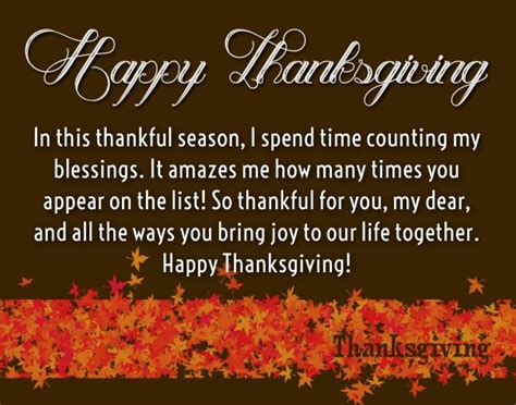 Thanksgiving Love Quotes For Her Thank You Sayings