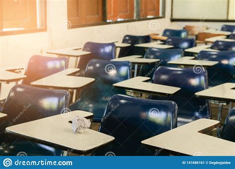 Classroom In Background With Out No Student Or Teacher Stock Image