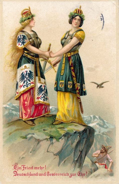 In der vorrunde begeisterte die mannschaft von roberto mancini (56) mit. Germania and Austria represented in WW1 postcard, it reads ...