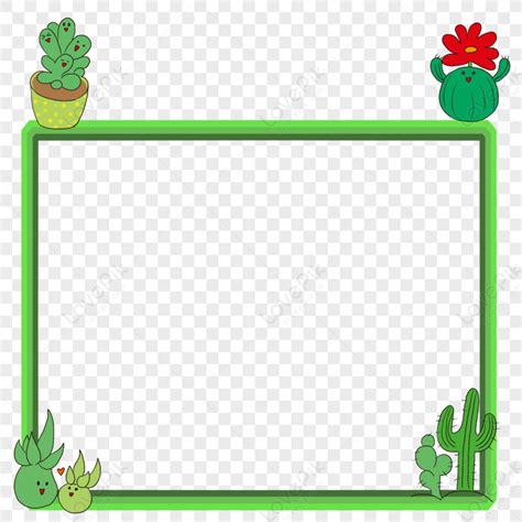Cactus Border Cactus Cactus Frame Fleshy Png Hd Transparent Image