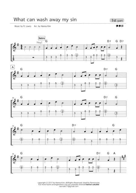 What Can Wash Away My Sin Hymn Ukulele Ensemble Sheet Music PDF Download Coolsheetmusic Com