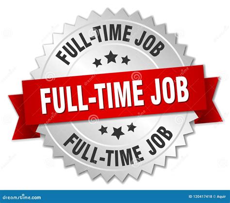 Full-time job stock vector. Illustration of retro, medallion - 120417418