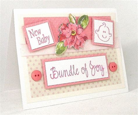Baby Card New Baby Girl Bundle Of Joy Congratulations On Etsy