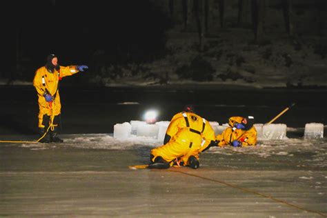 Fire Department Holds Ice Rescue Training Session Redemption Rock News