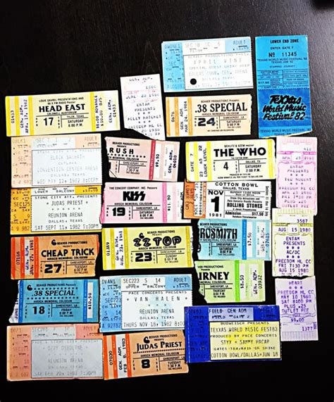 Late 70s And Early 80s Concert Ticket Stubs Rclassicrock