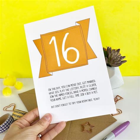 Funny 16th Birthday Card For A Teen Turning Sweet 16 Etsy