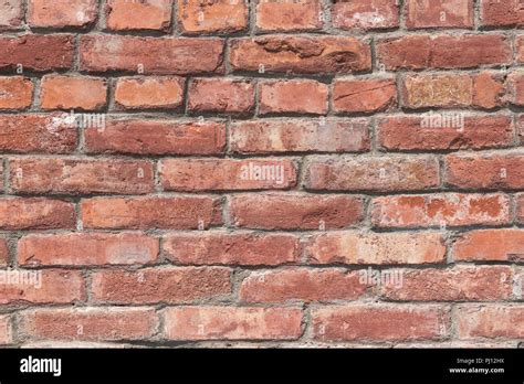 Old Red Brick Wall Background Texture With High Resolution Details