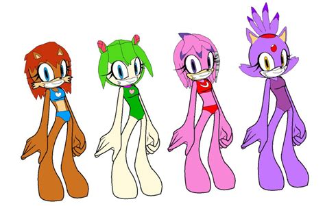 Sonic Girls Microfoam Taped In Swimsuits By Neoduelgx On Deviantart