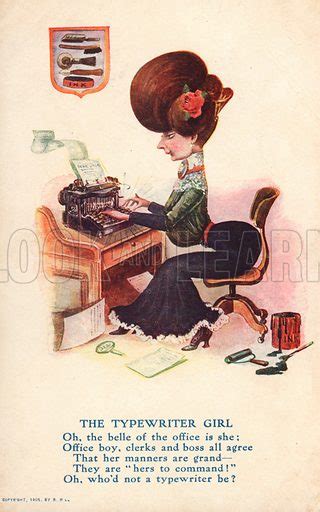 The Typewriter Girl Stock Image Look And Learn