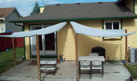 If you are handy with diy and your doorways are not trimmed. Running With Scissors: Patio Shade Sails