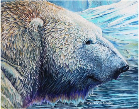 Whiteout Polar Bear Original Acrylic Painting Art Print Etsy