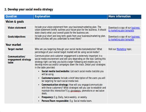 16 Social Media Strategy Templates Free Pdf Word Format Download